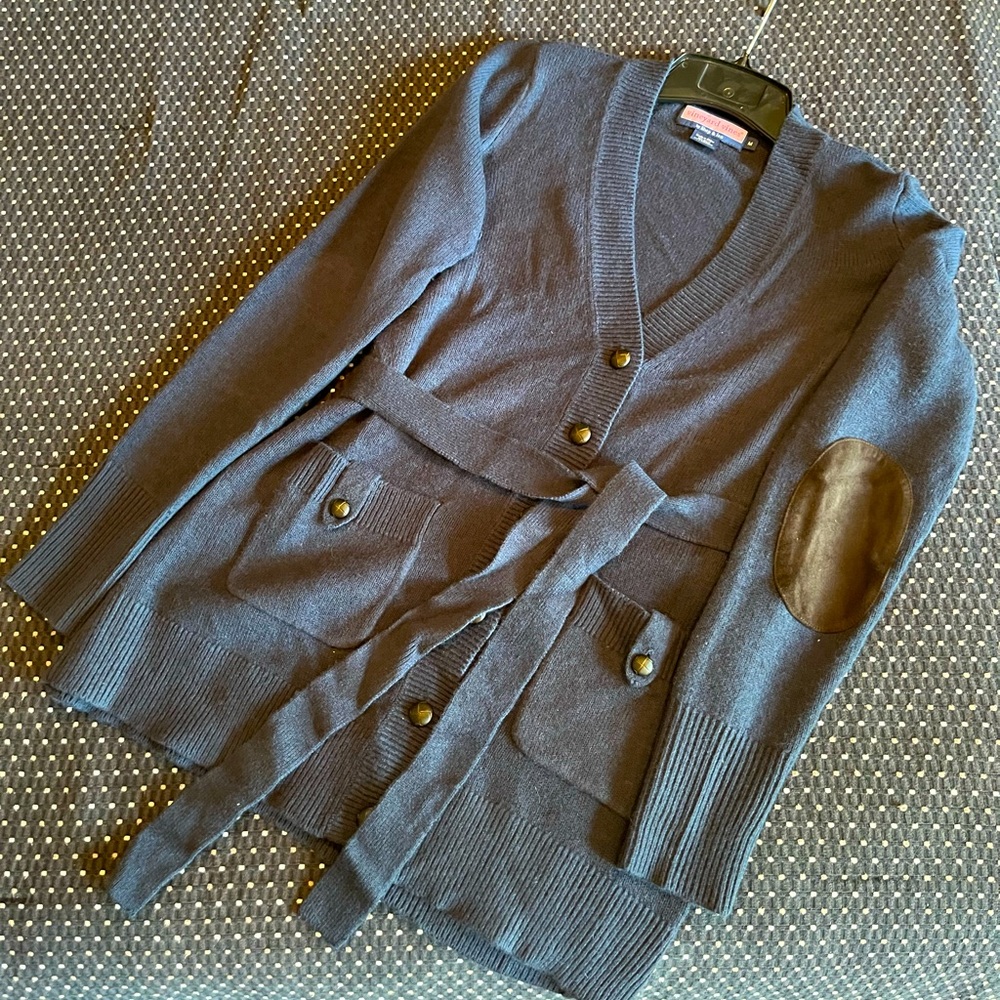 Vineyard Vines Navy Belted Tunic Sweater- Size Medium